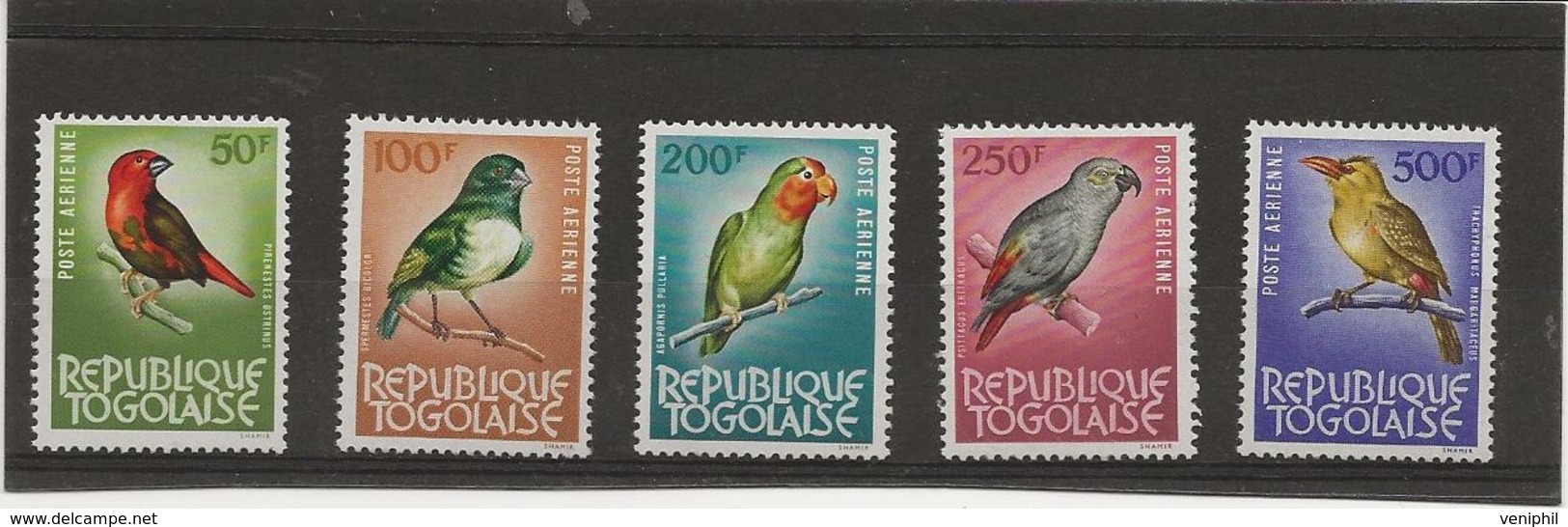 REPUBLIQUE TOGOLAISE - POSTE AERIENNE N° 39 A 42 -NEUF CHARNIERE A PEINE VISIBLE -ANNEE 1964-65 -COTE : 85 € - Perroquets & Tropicaux