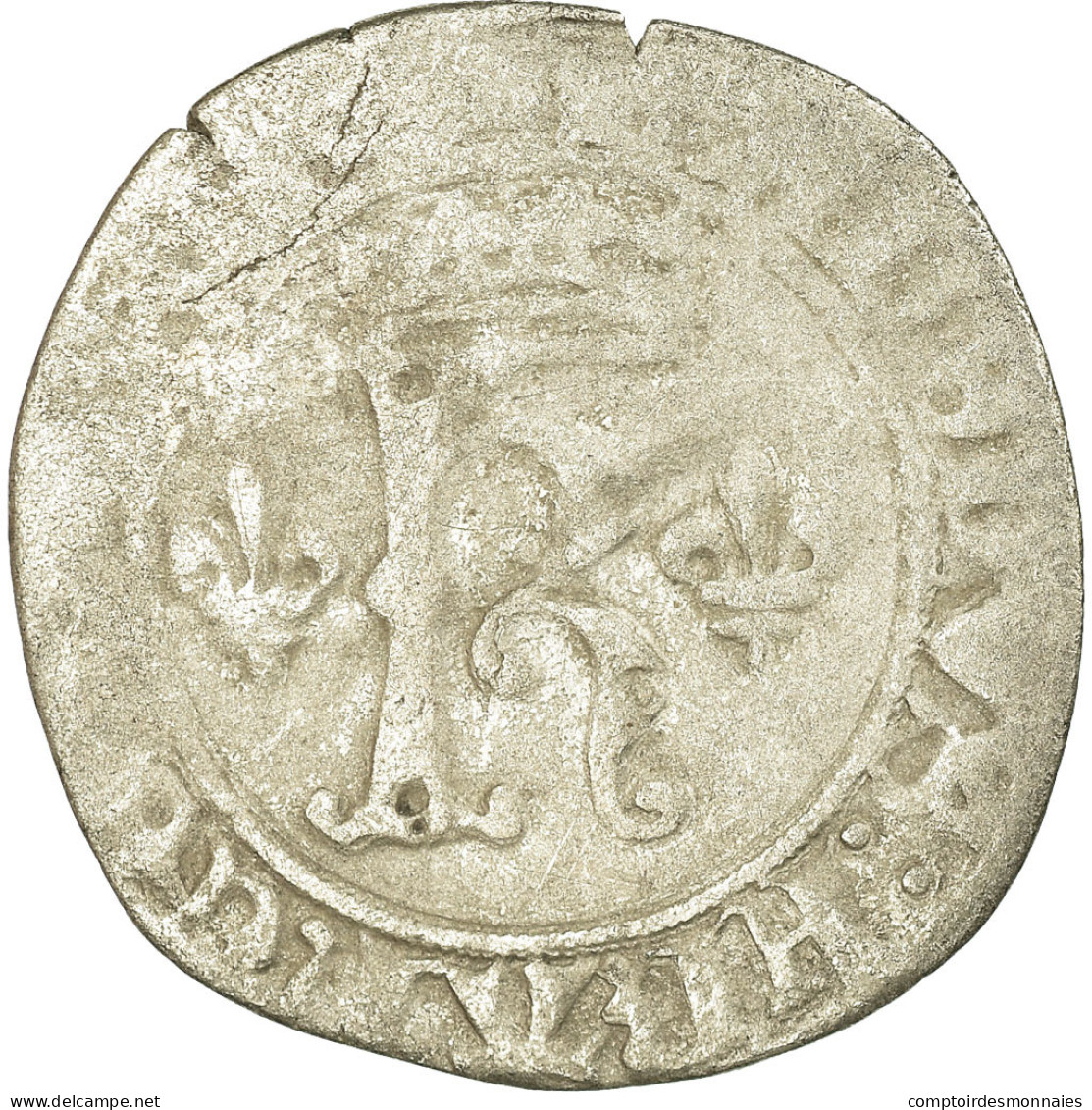 Monnaie, France, Charles VIII, Karolus Or Dizain, Rouen, TB, Billon - 1483-1498 Charles VIII L'Affable
