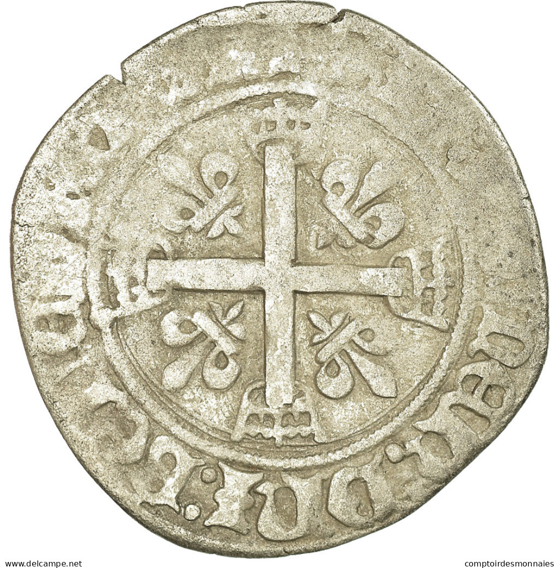 Monnaie, France, Charles VIII, Karolus Or Dizain, Rouen, TB, Billon - 1483-1498 Charles VIII L'Affable