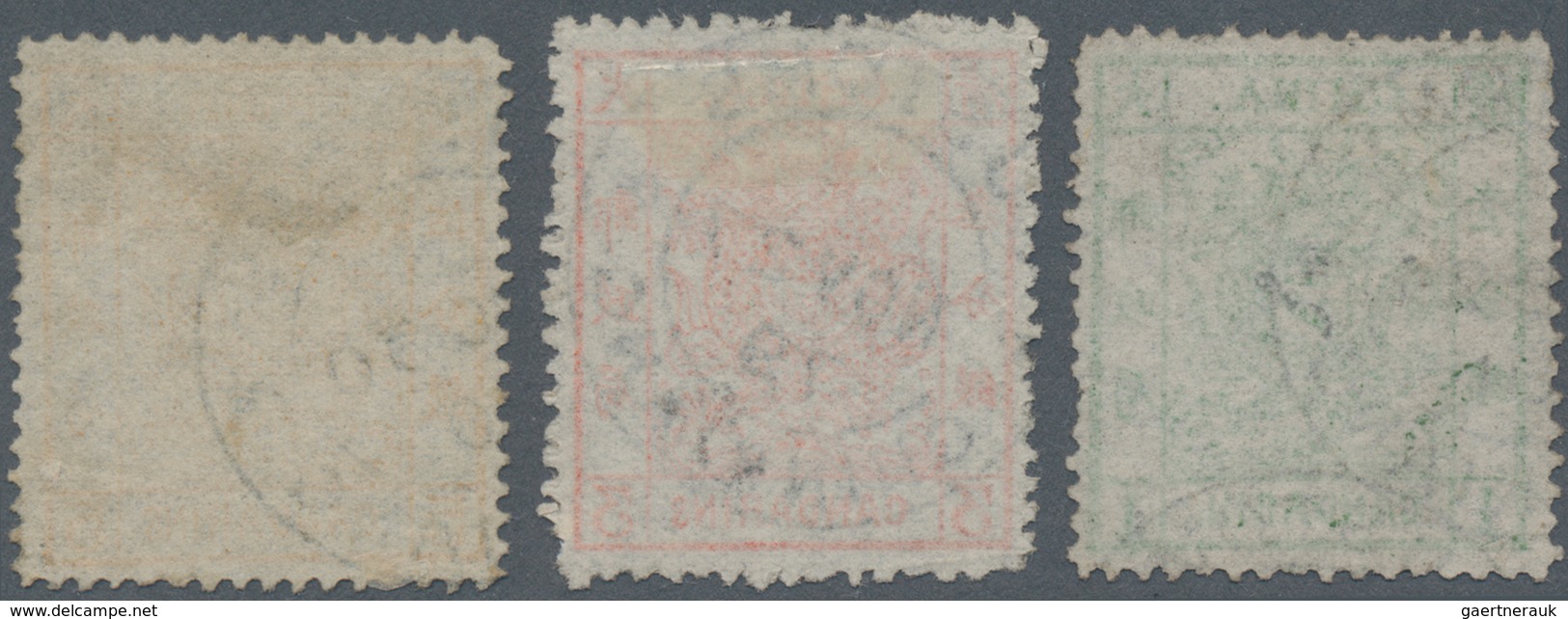 China: 1878, Large Dragon Thin Paper Set Each Canc. "CUSTOMS CHINKIANG" With 1879/80 Dates (Michel C - Autres & Non Classés