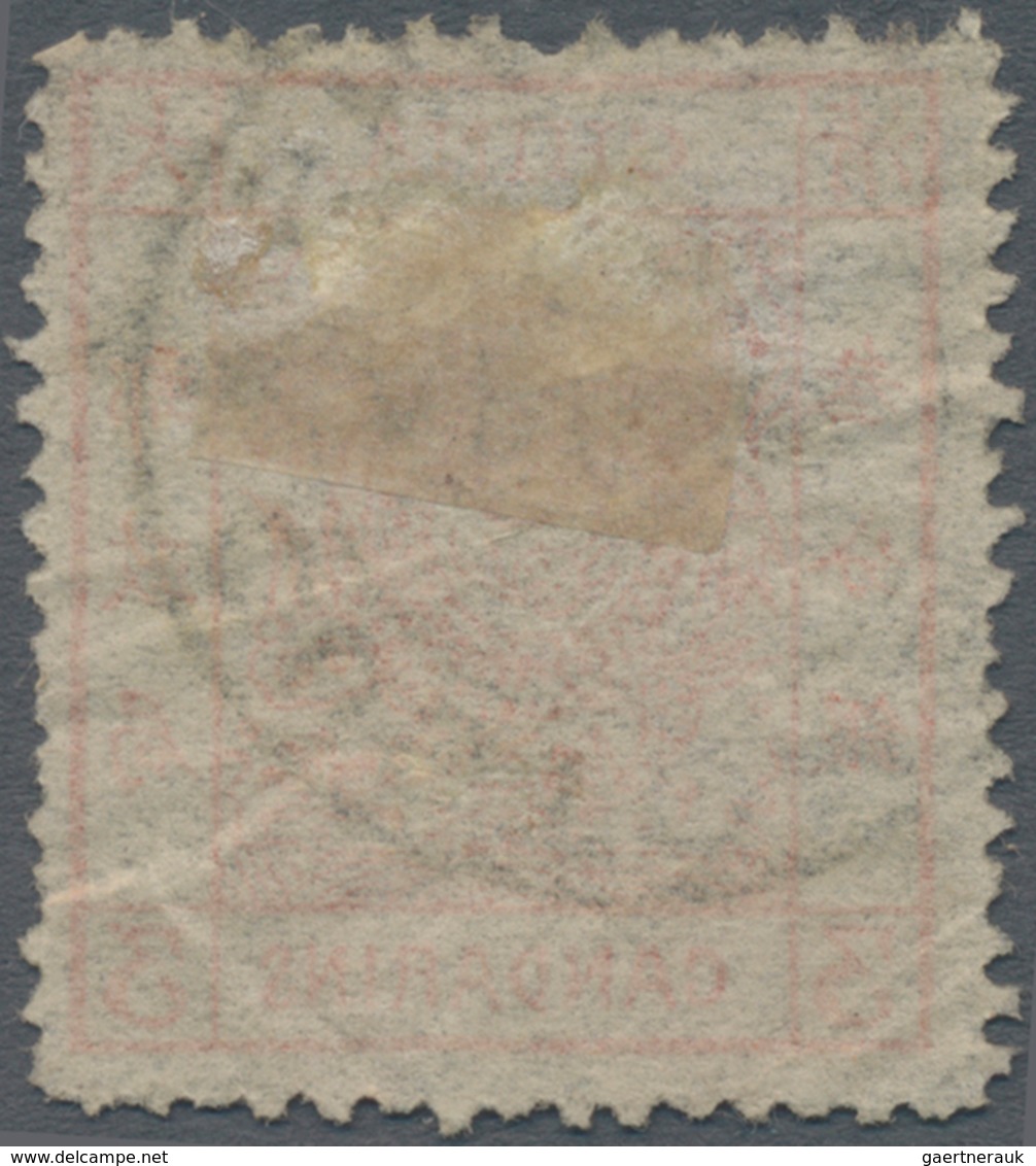 China: 1878, Large Dragon Thin Paper 3 Ca. Vermilion Canc. "CUSTOMS SHA(NGHAI) APL 6 81" Slight Crea - Sonstige & Ohne Zuordnung