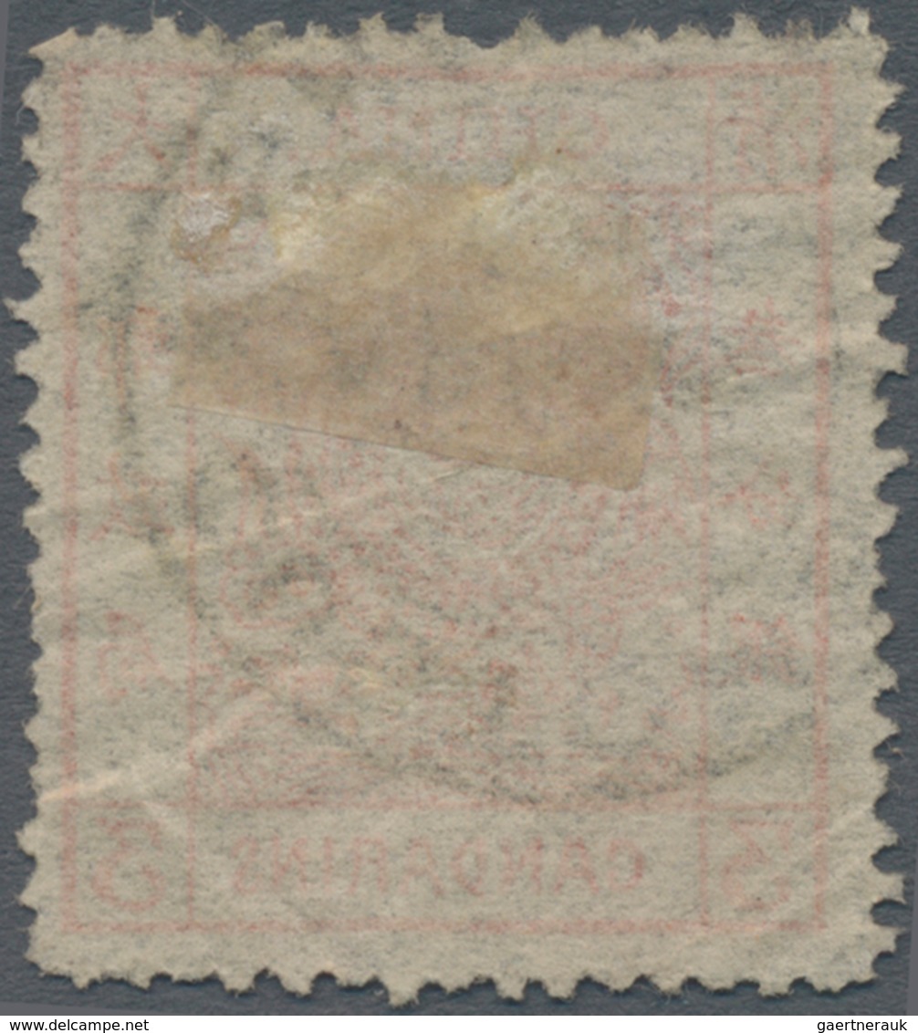 China: 1878, Large Dragon Thin Paper 3 Ca. Vermilion Canc. "CUSTOMS SHA(NGHAI) APL 6 81" Slight Crea - Otros & Sin Clasificación