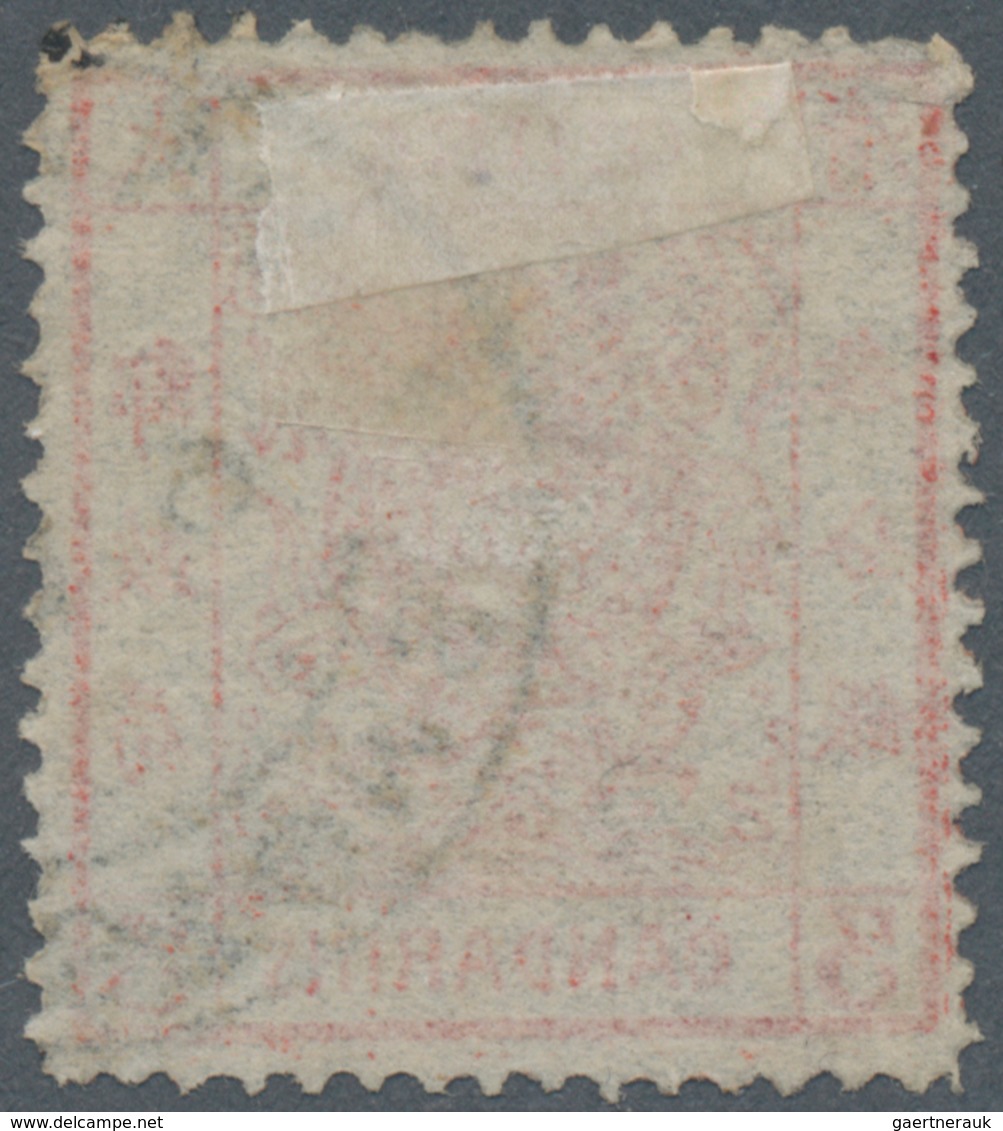 China: 1878, Large Dragon Thin Paper 3 Ca. Red Canc. Customs Dater (Michel Cat. 280.-) - Sonstige & Ohne Zuordnung