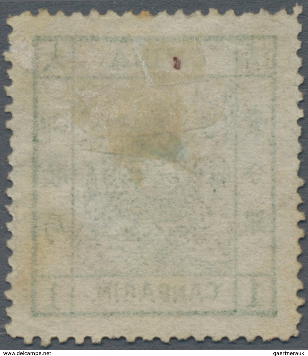 China: 1882, Large Dragon Large Margins 1 Ca., Variety "C" In "CANDARIN." Broken, Unused Mounted Min - Sonstige & Ohne Zuordnung