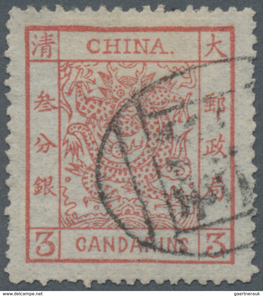 China: 1882, Large Dragon Wide Margins Canc. Seal "(Shang)hai" (Michel Cat. 320.-) - Sonstige & Ohne Zuordnung