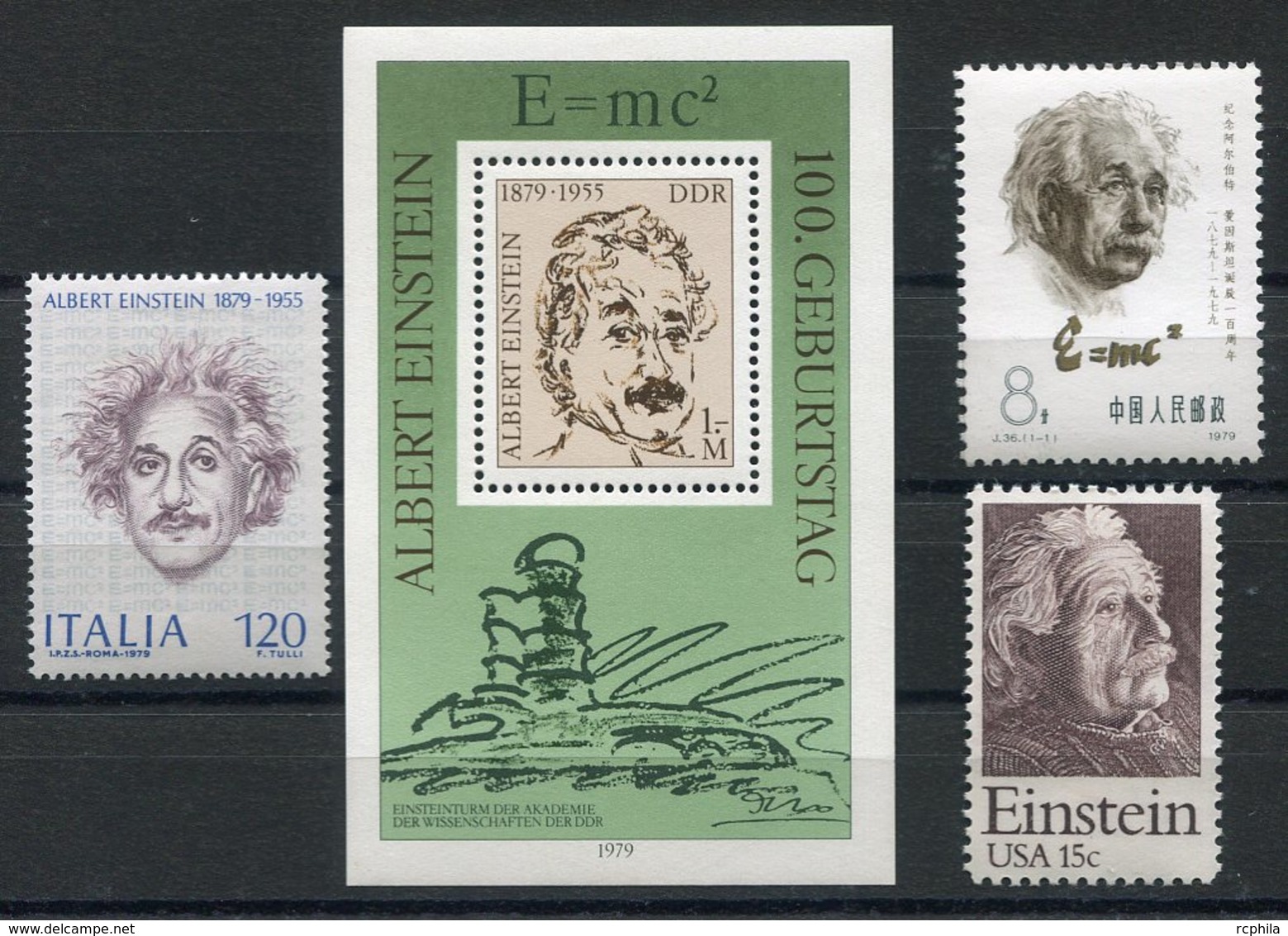 RC 15290 EINSTEIN LOT DDR ITALIE CHINE USA NEUF ** MNH - Albert Einstein