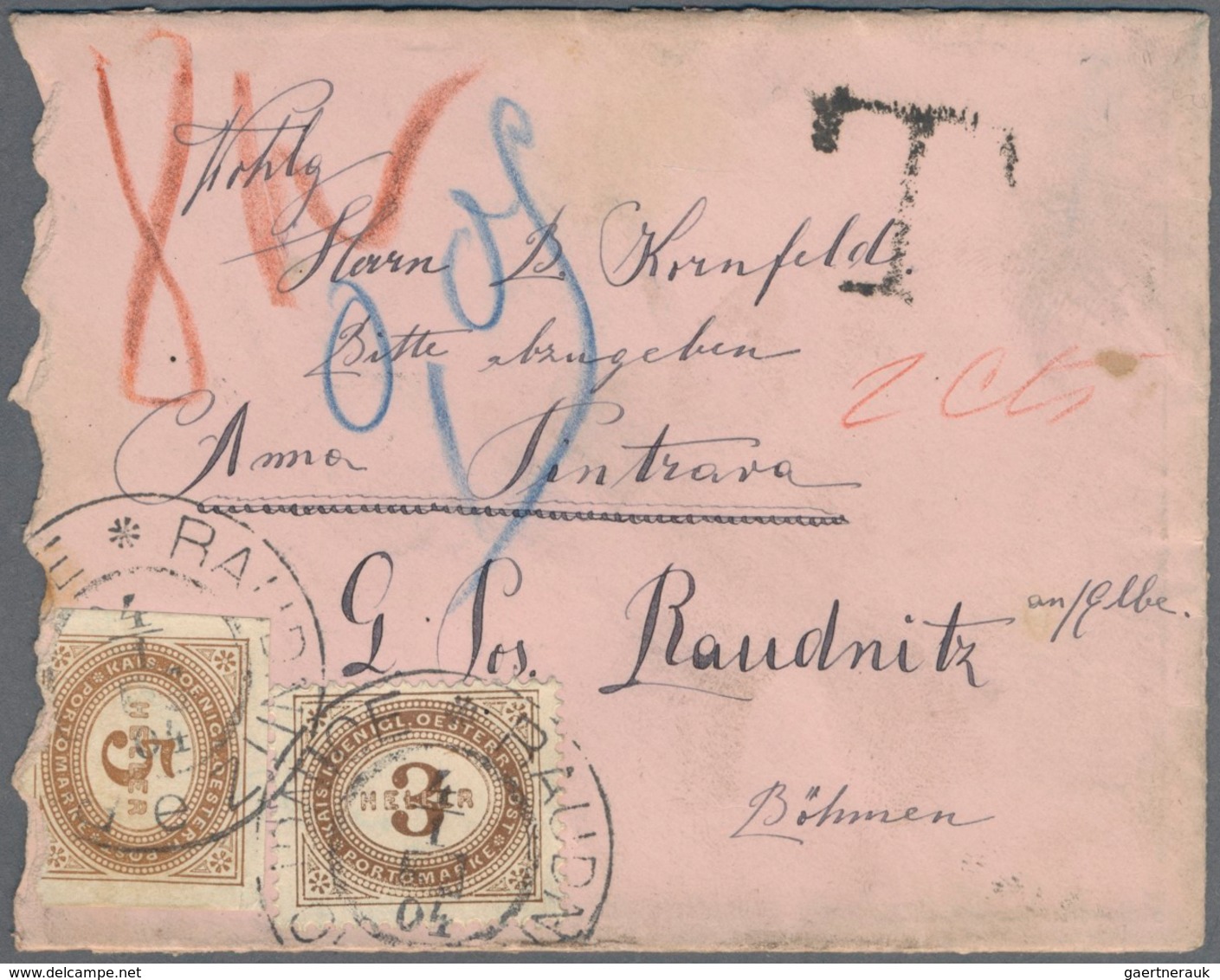 China: 1902, Coiling Dragons, Correspondence Of Three Covers To Bohemia/Austra, Inc. Two Underpaid A - Autres & Non Classés