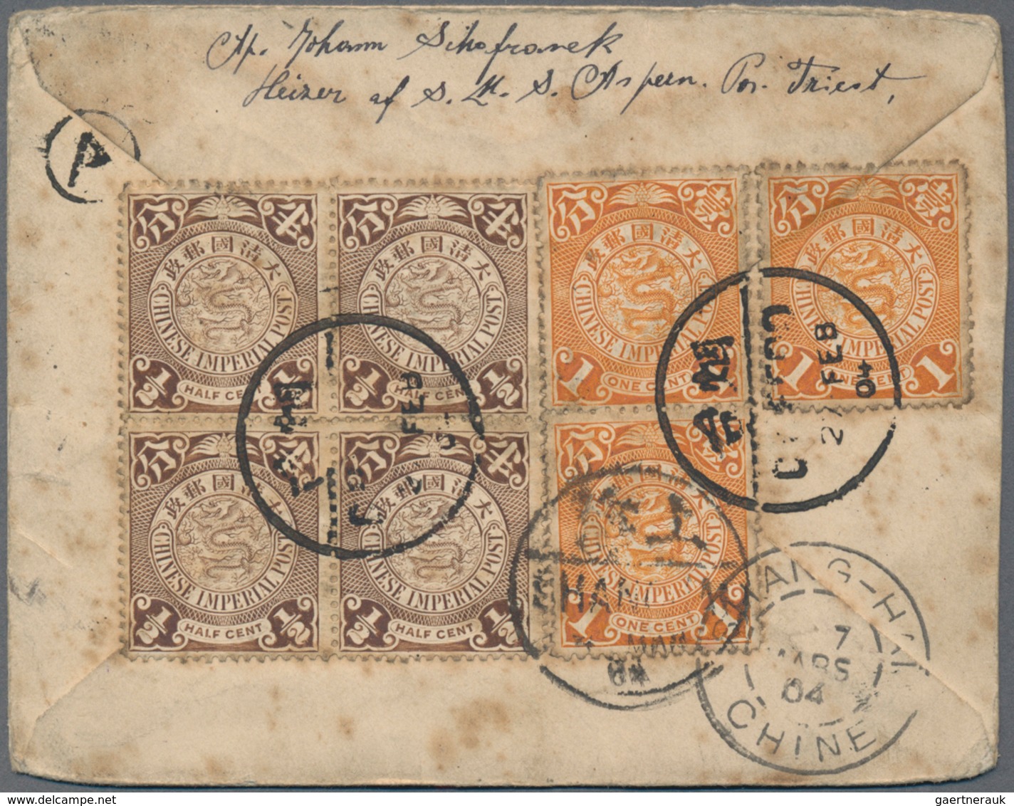 China: 1902, Coiling Dragons, Correspondence Of Three Covers To Bohemia/Austra, Inc. Two Underpaid A - Autres & Non Classés