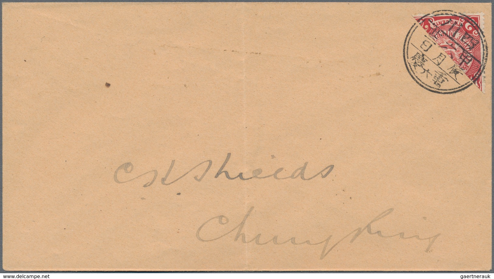 China: 1906, Chungking Provisional Bisect On Local Cover Tied Lunar Dater "Szechuan Foochow -.8. 23" - Autres & Non Classés