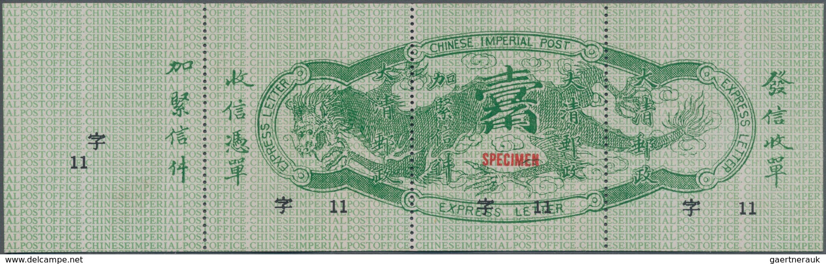 China - Express Marken 1905/1916 - Express Letter Stamps: 1906, 10 Cts. Green/pale Olive Green Cpl. - 1912-1949 Republik
