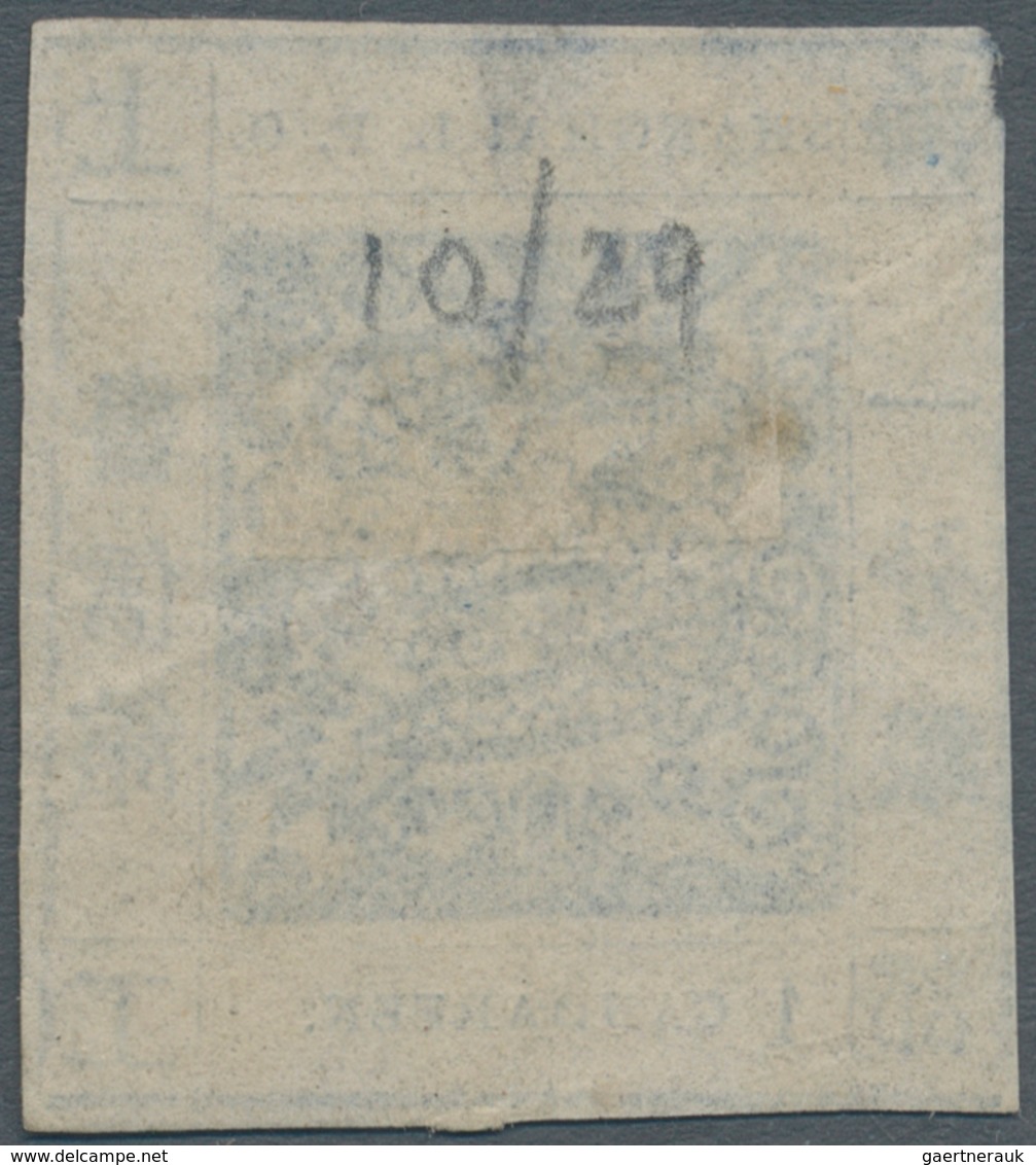 China - Shanghai: 1865, Non-seriffed Numeral, 1 Cand. Blue On Wove Paper, Livingstone 10 Printing 29 - Sonstige & Ohne Zuordnung