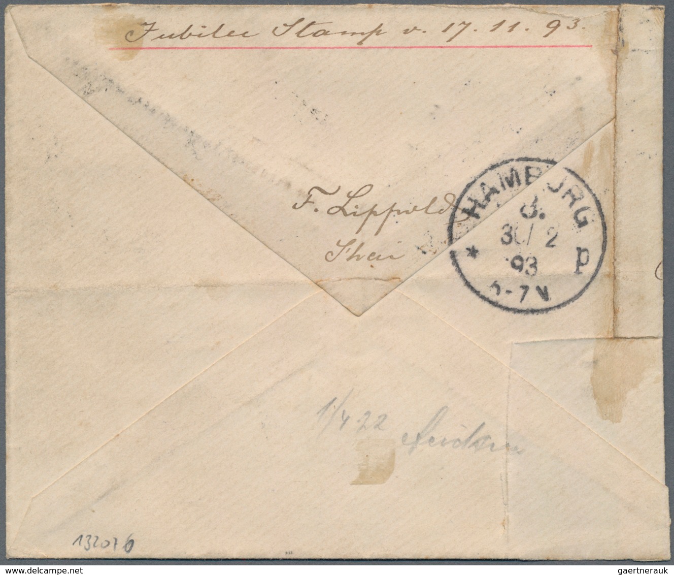 China - Shanghai: 1893 Combination Cover 2 C. Red Local Post Shanghai With Local Post Pmk. In Combin - Autres & Non Classés