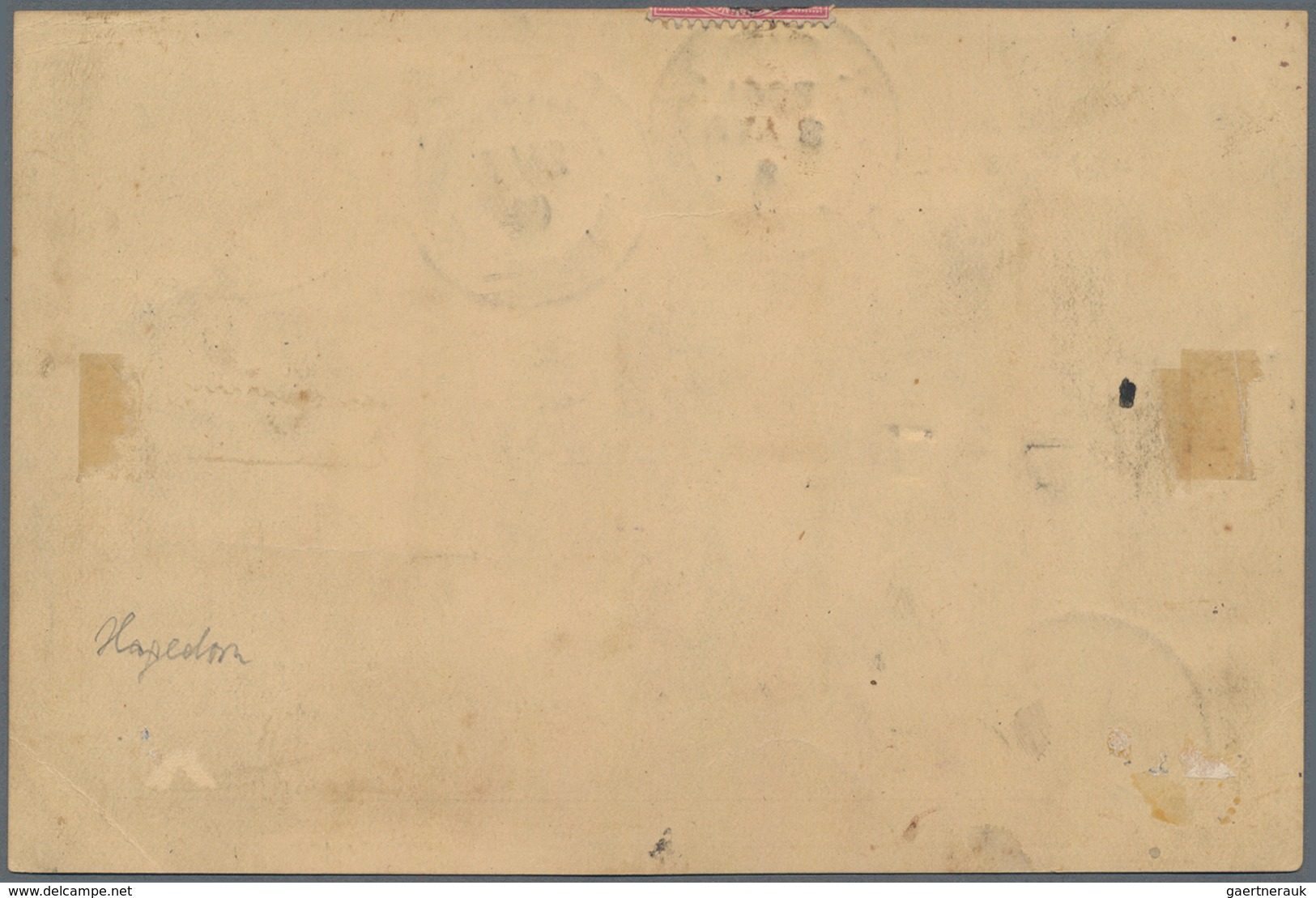 China - Ganzsachen: 1898, Card CIP 1 C. Reply Part Uprated Coling Dragon 1/2 C. (2), 1 C. (4), 2 C. - Cartes Postales