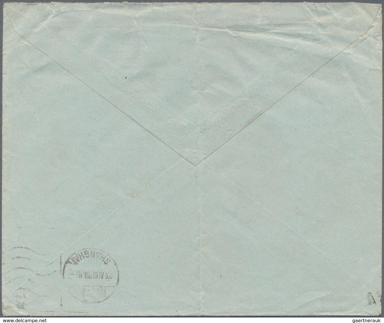 China - Flugpost: 1929, Zeppelin Round-the-world Cover To China: Germany 4 M. Etc. Total 4.25 M. Tie - Autres & Non Classés