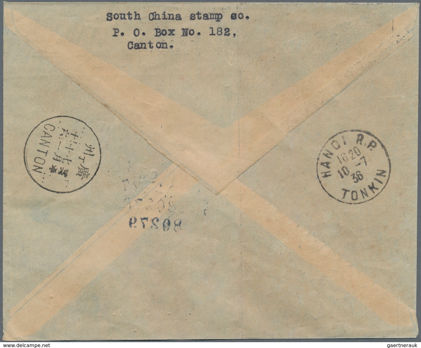 China - Flugpost: 1936, FFC China-Europe By SWAC & Air France, Great Wall Airmails 25 C., 30 C. Tied - Autres & Non Classés