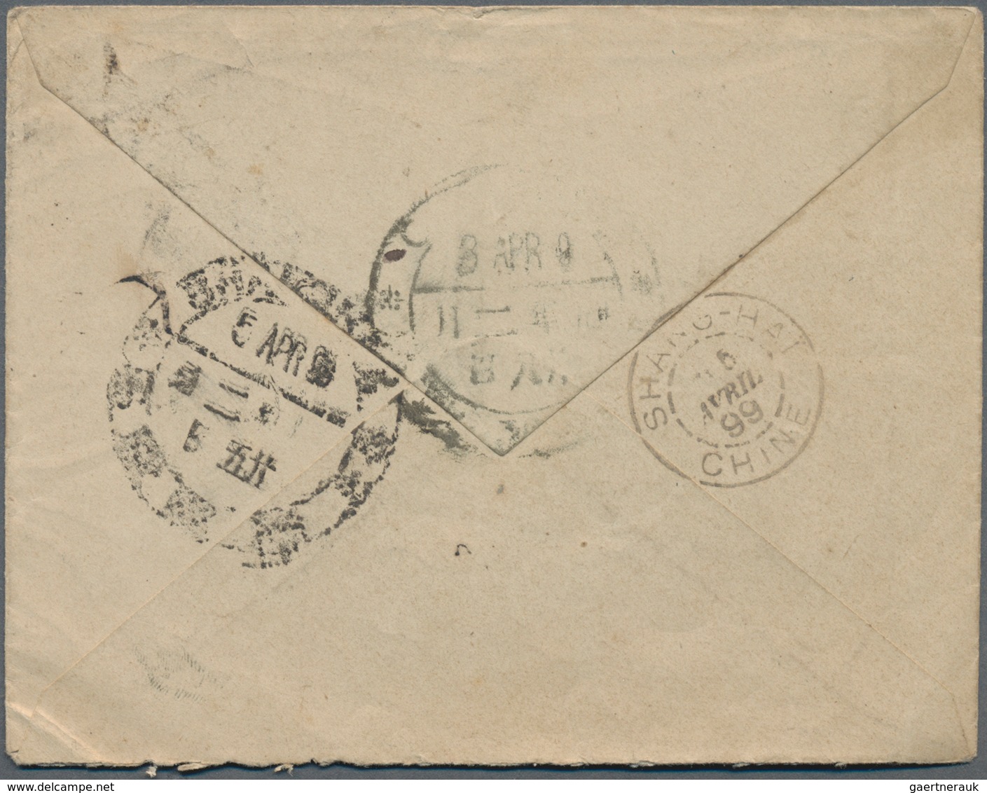 China - Incoming Mail: 1899, France, Stationery Envelope 15 C. Uprated 10 C. From Bordeaux To Karl T - Sonstige & Ohne Zuordnung