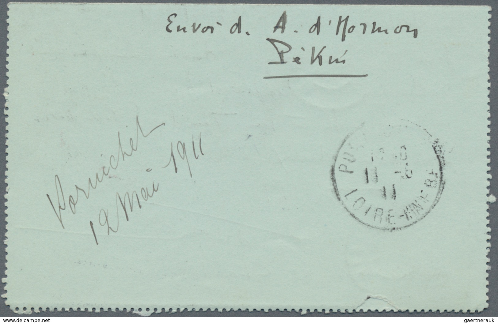 China - Fremde Postanstalten / Foreign Offices: France, 1907, Type Mouchon 10 C./25 Ct., Two Covers: - Sonstige & Ohne Zuordnung