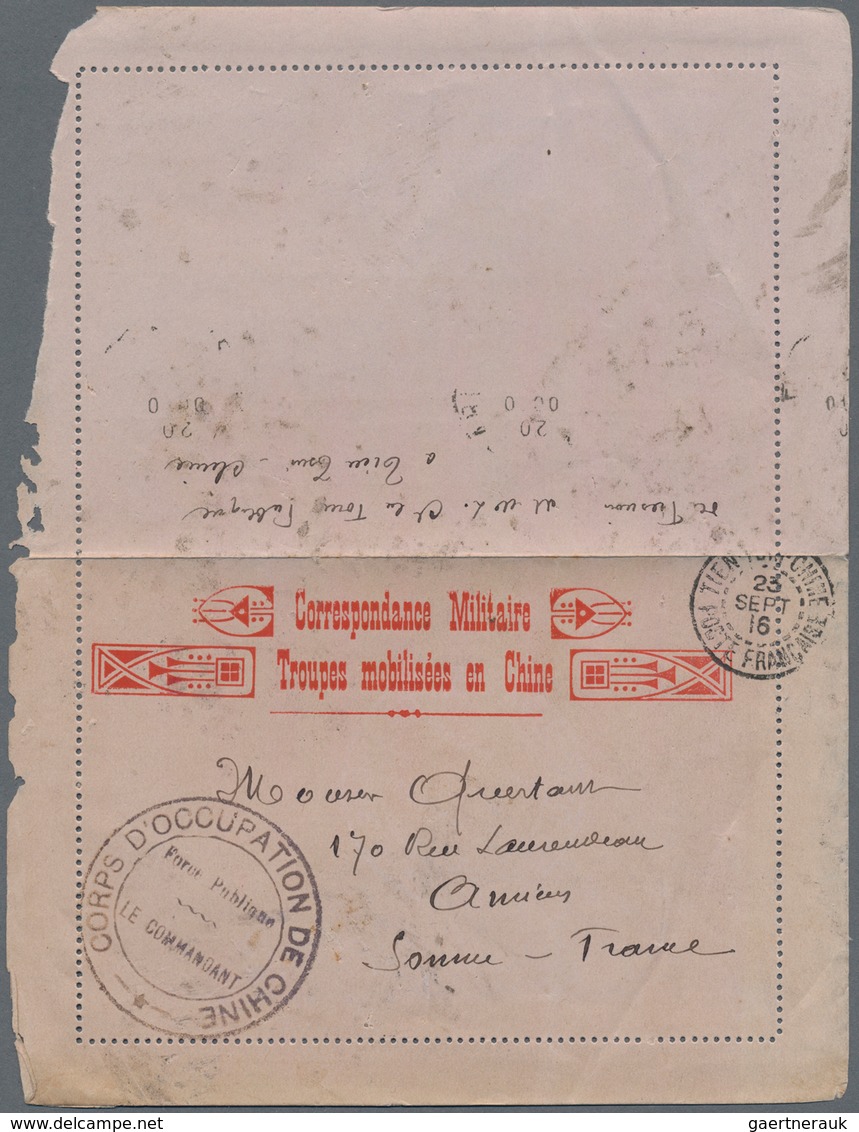 China - Fremde Postanstalten / Foreign Offices: France, Military Mail, 1916, Letter Card "Correspond - Sonstige & Ohne Zuordnung