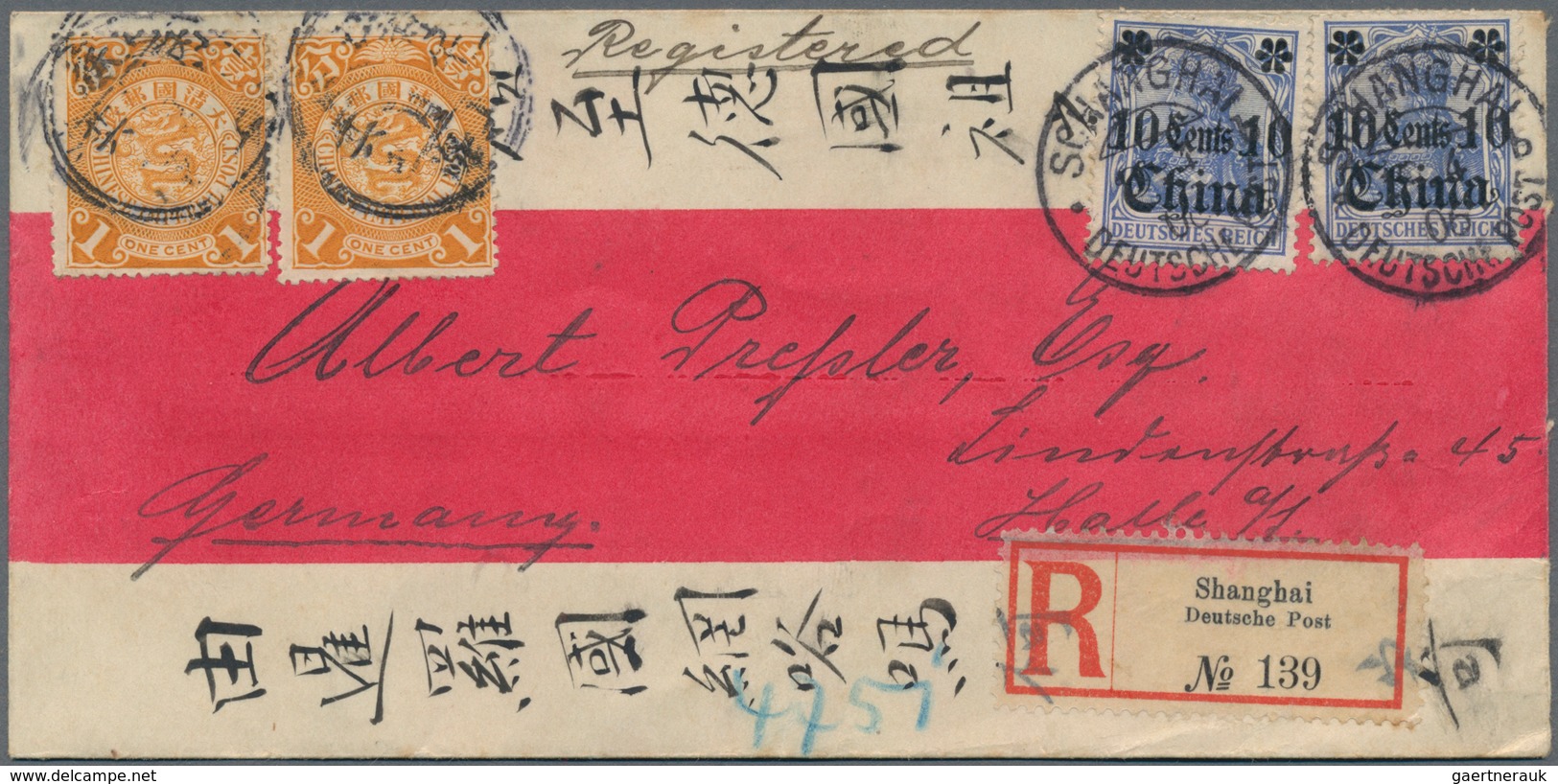 China - Fremde Postanstalten / Foreign Offices: Germany, 1902 Coiling Dragon 1 C.(2) Tied Lunar Date - Sonstige & Ohne Zuordnung