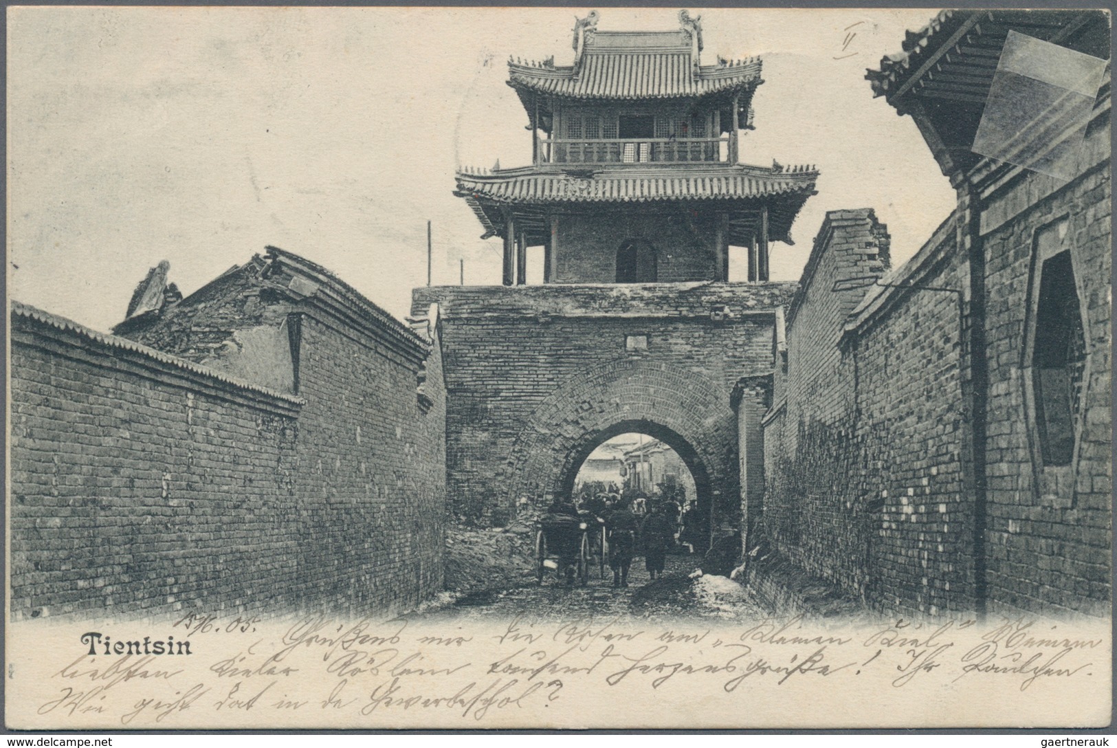 China - Fremde Postanstalten / Foreign Offices: Germany, 1905, 10 Pf. Tied "TIENTSIN 15/6 05" To Ppc - Andere & Zonder Classificatie
