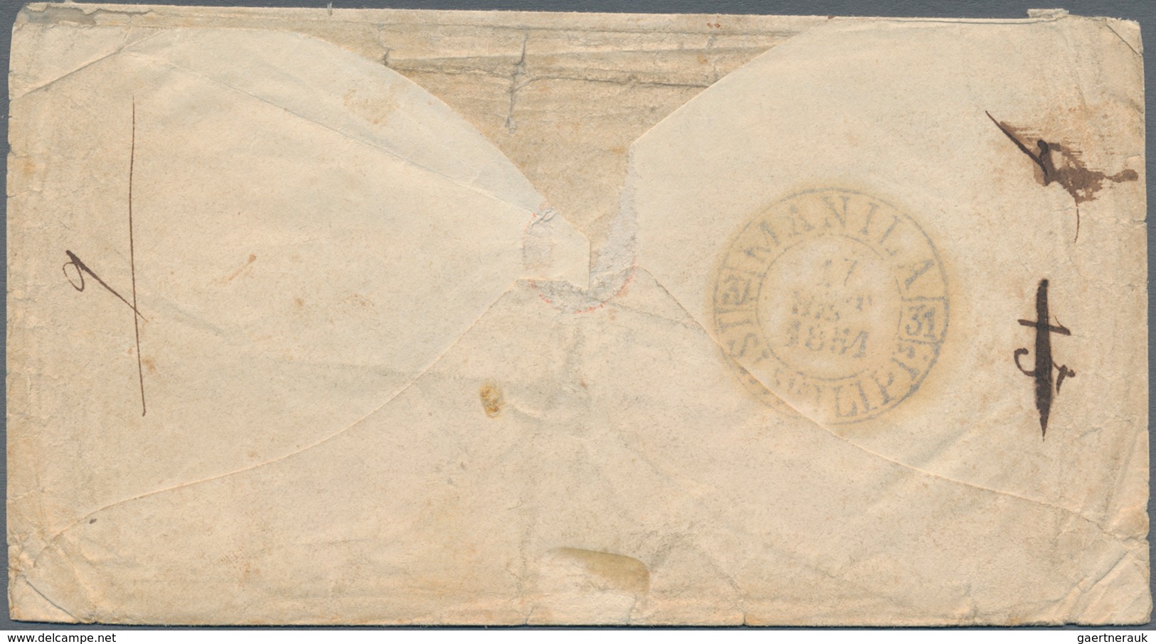 China - Besonderheiten: 1854, Stampless Cover Boston/USA Via Canton Forwarding Agents Messers. Russe - Autres & Non Classés