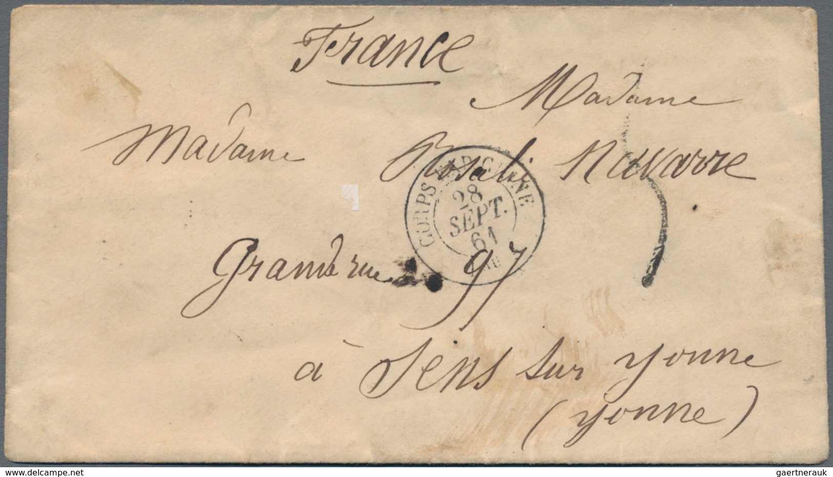 China - Besonderheiten: 1861, 2nd OpiumWar, French Military Mail In China, "CORPS EXP. CHINE 28 SEPT - Autres & Non Classés