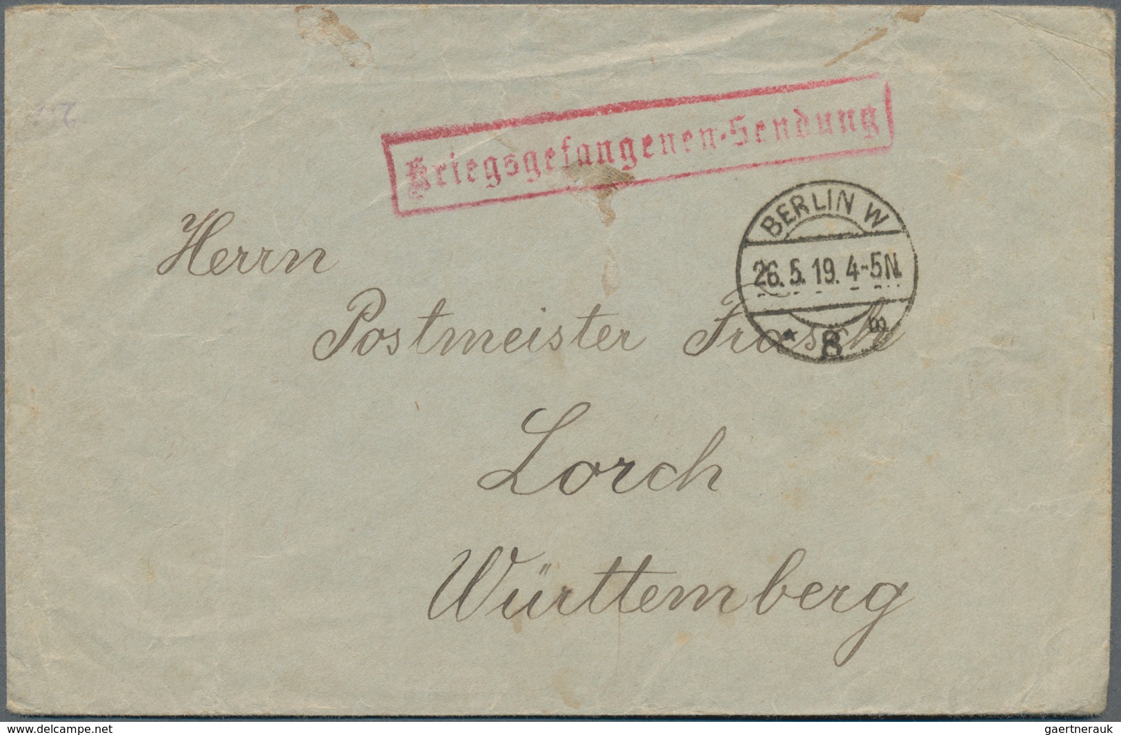 China - Besonderheiten: 1919, Boxed Blue Bilingual "Passed By The Censors" Resp. Oval Vermilion "Pek - Sonstige & Ohne Zuordnung