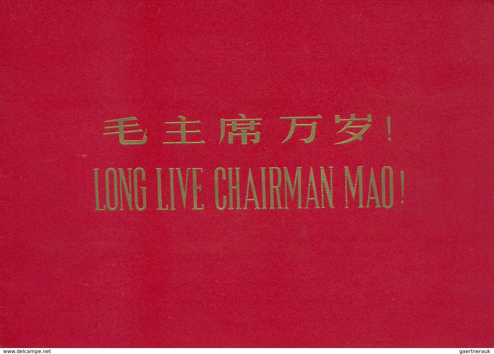China - Volksrepublik: 1967, Booklet " LONG LIVE CHAIRMAN MAO" With Two Different Mao Issues Mounted - Lettres & Documents