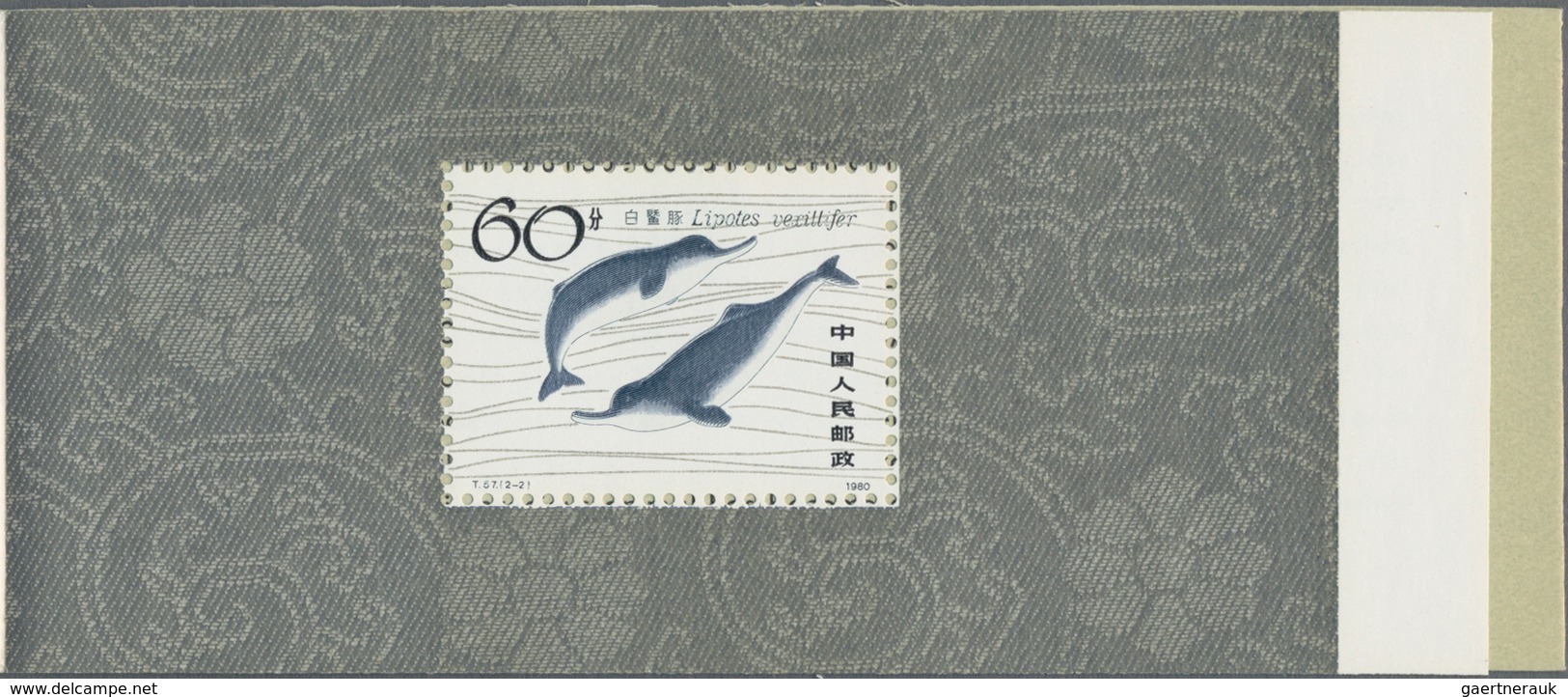 China - Volksrepublik: 1981, 4 SB2 Chinese River Dolphins booklet panes (Michel €440).