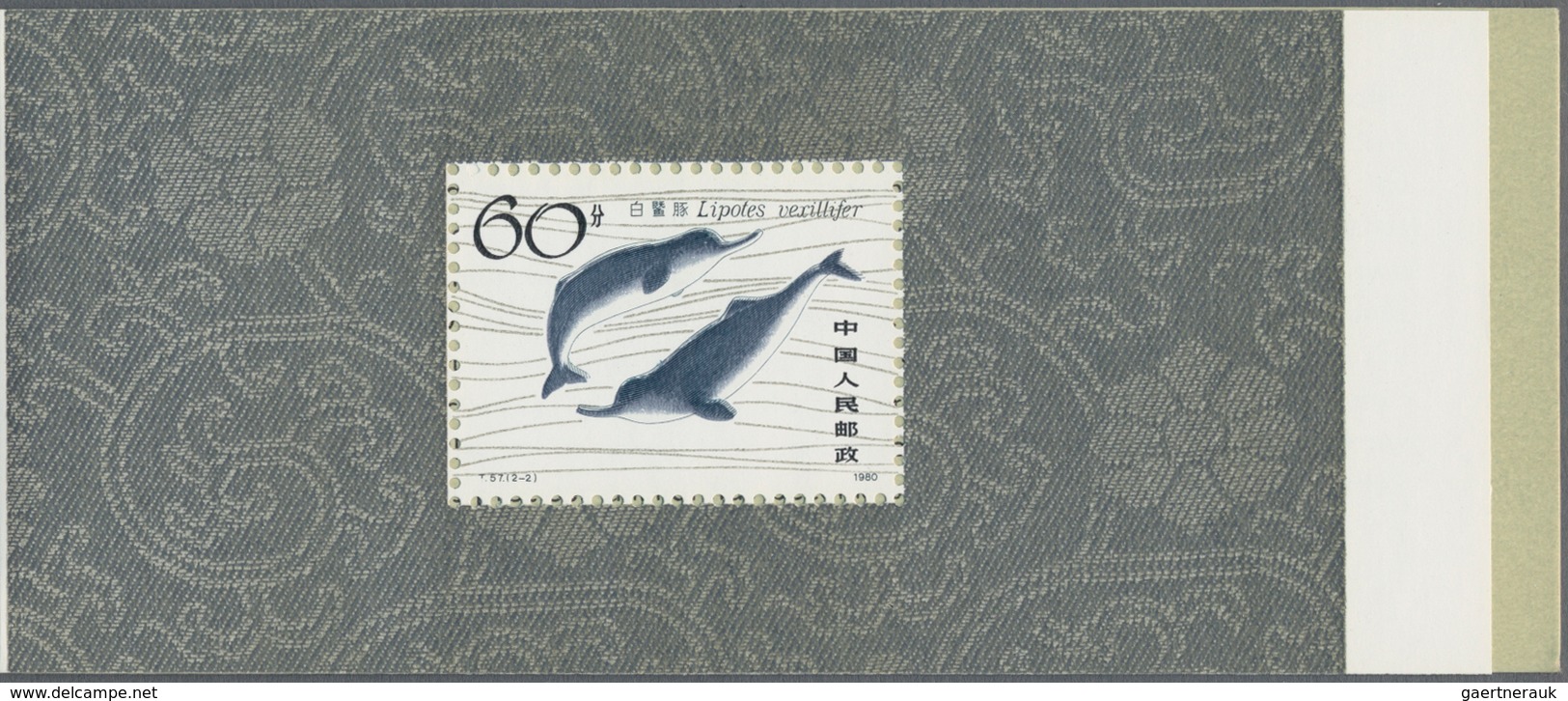 China - Volksrepublik: 1980/81, 3 Booklet Panes, Including The SB2 Chinese River Dolphin, SB3 Year O - Lettres & Documents