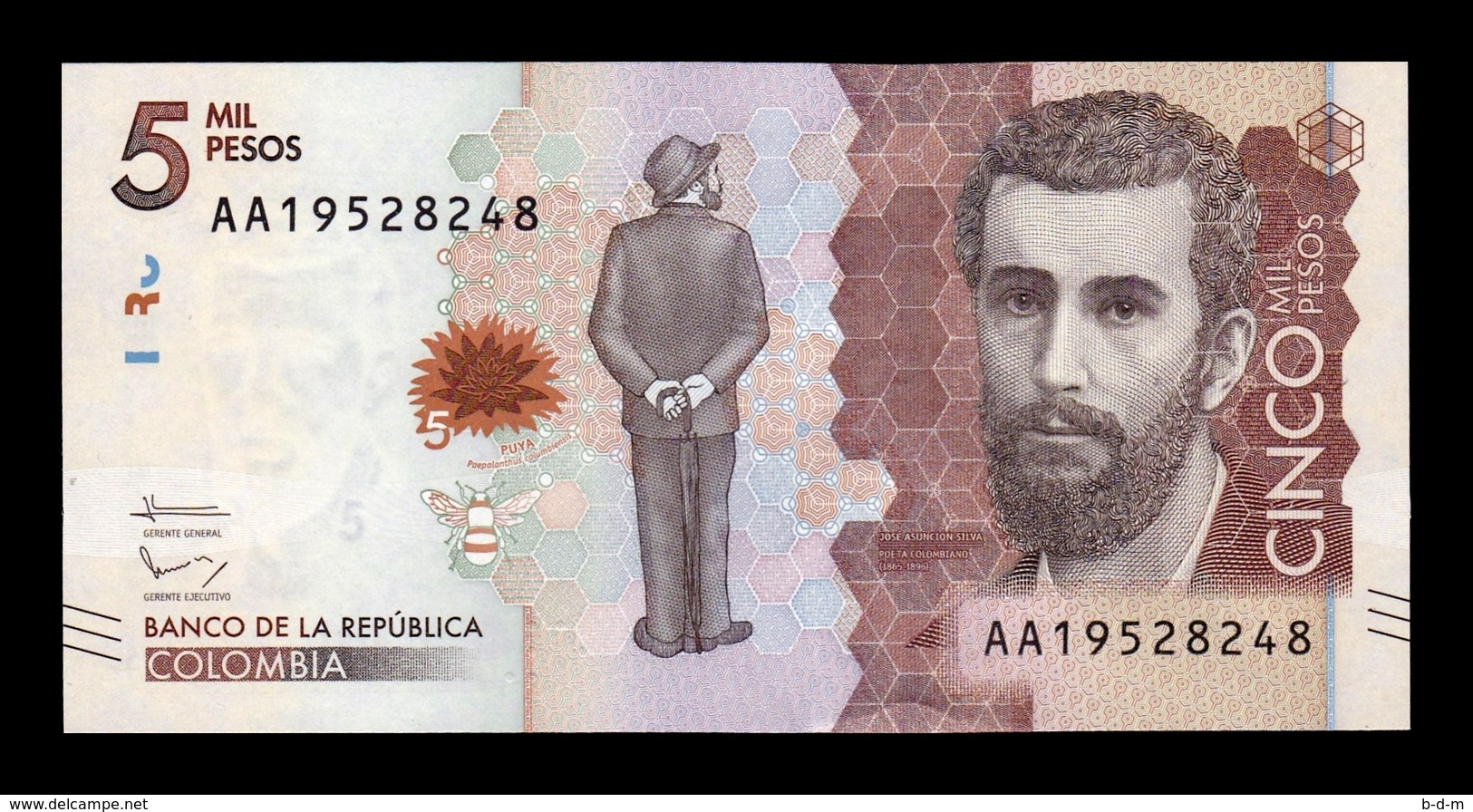 Colombia 5000 Pesos 2015 Pick 459a SC UNC - Colombia