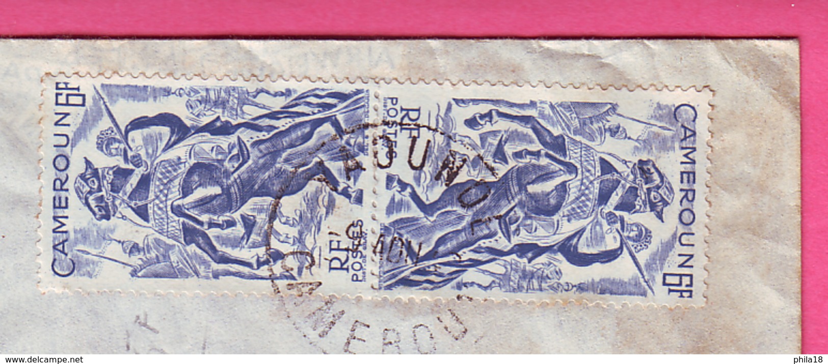 LETTRE PAR AVION YAOUNDE CAMEROUN POUR PERIGUEUX 9 AOUT 1948 - Lettres & Documents