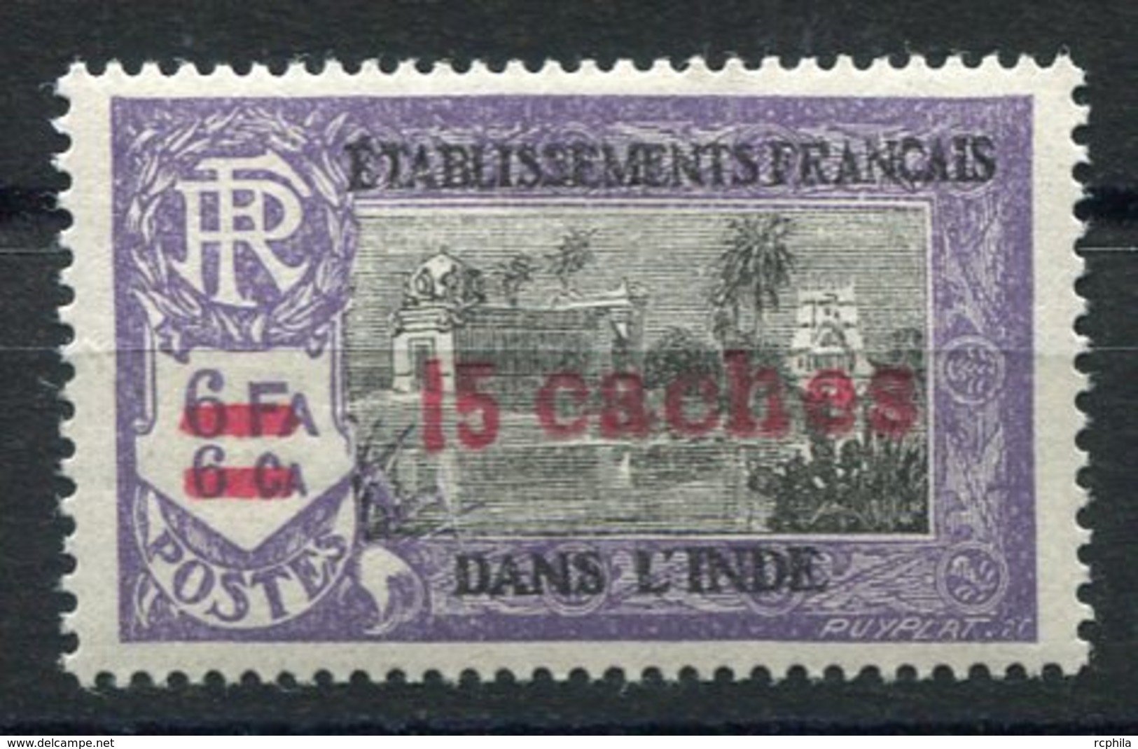 RC 15309 INDE FR N° 194 SURCHARGE 15 CACHES COTE 16€ NEUF * TB - Neufs