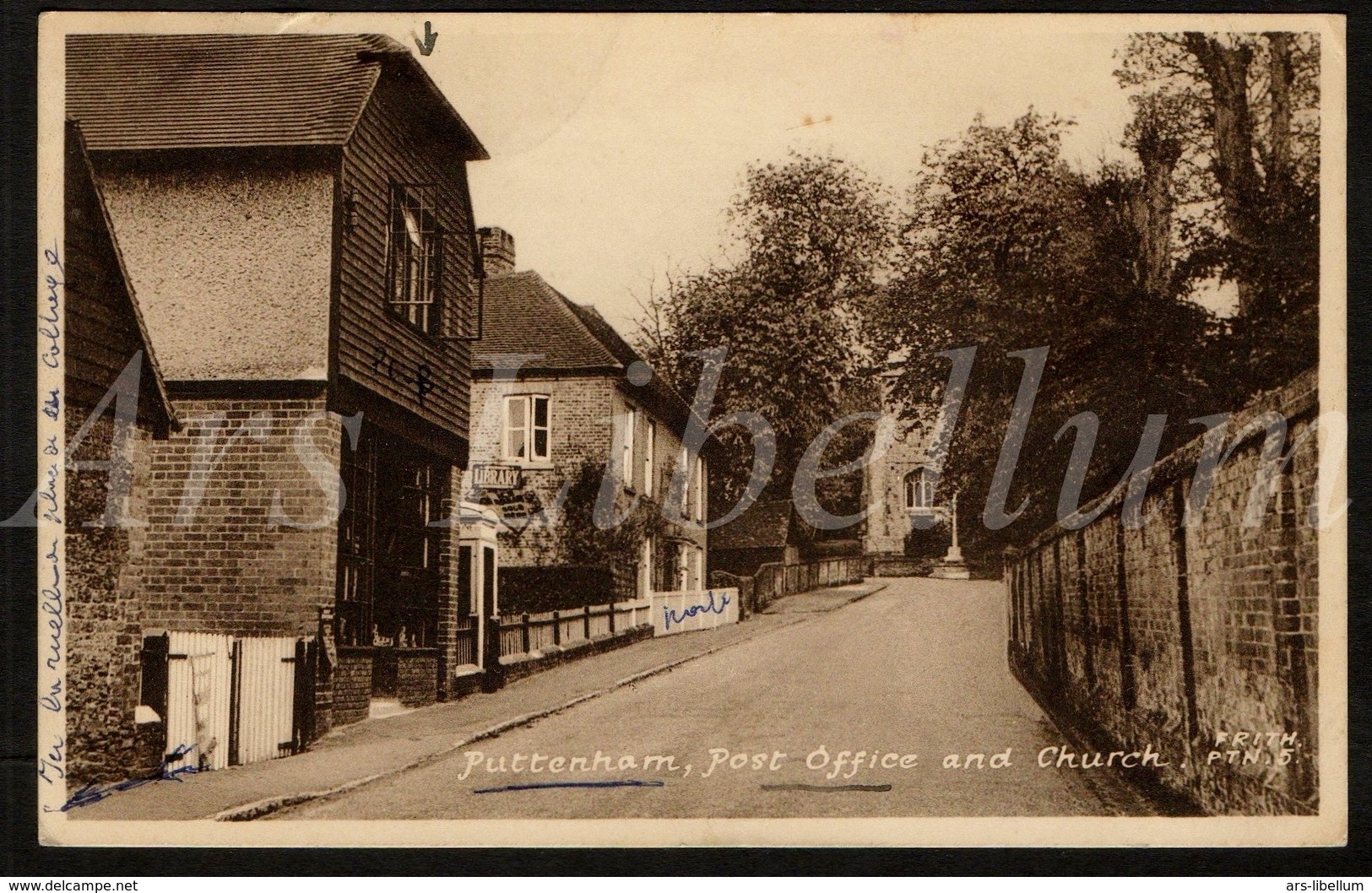 Postcard / CPA / Puttenham / Surrey / Post Office And Church / Ed. F. Frith / Ptn. 5 / 2 Scans - Surrey