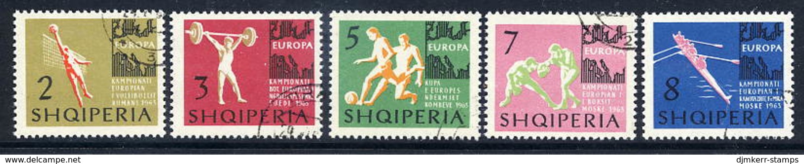 ALBANIA 1963 Sports Championships Set Used.  Michel 763-67 - Albanie