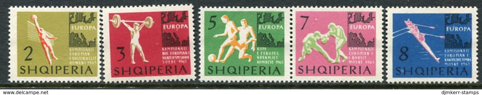 ALBANIA 1963 Sports Championships Set MNH / **.  Michel 763-67 - Albanien