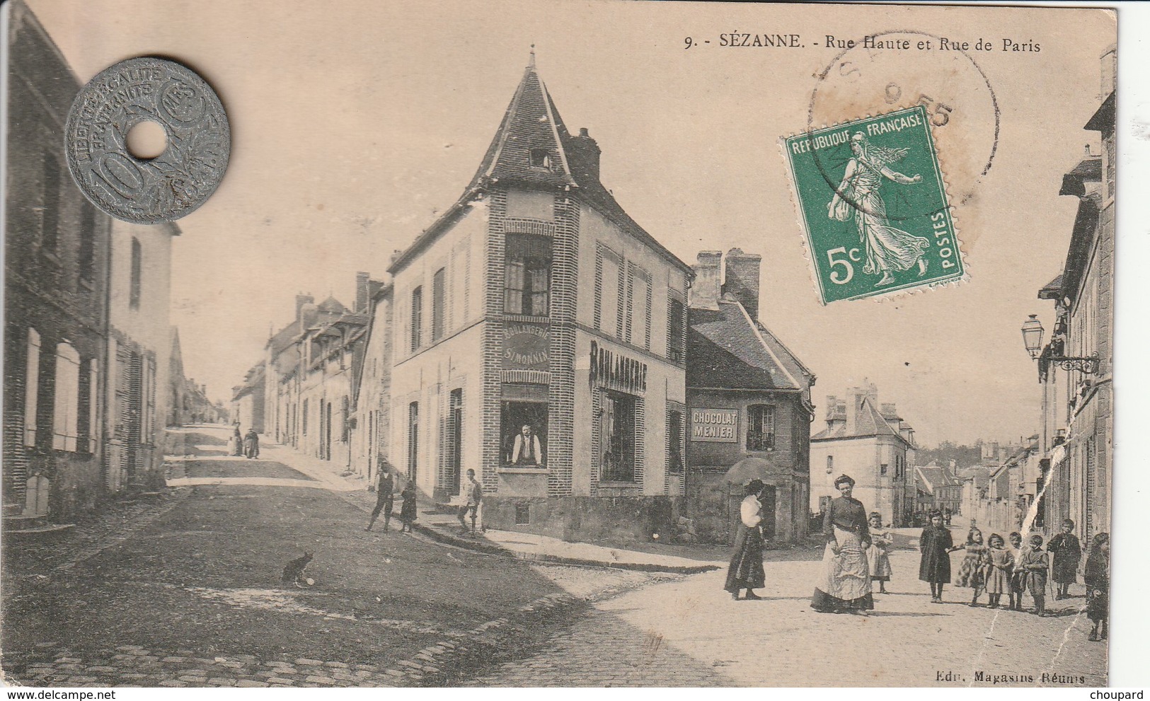 51 - Carte Postale Ancienne De SEZANNE  Rue Haute Et Rue De Paris - Sezanne