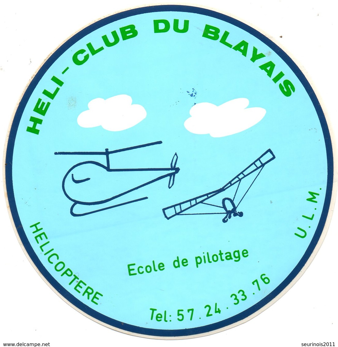 Autocollant HELI CLUB DU BLAYAIS - Aufkleber