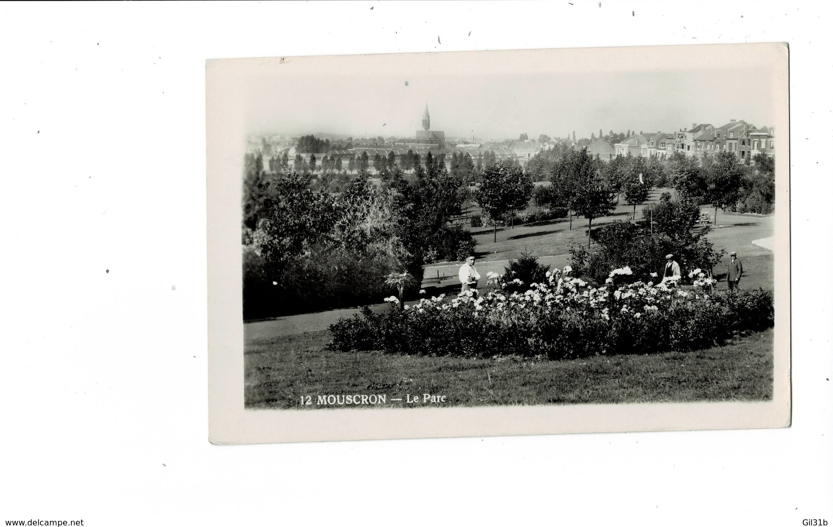 12- Mouscron -Le Parc.( Carte Photo). - Mouscron - Moeskroen