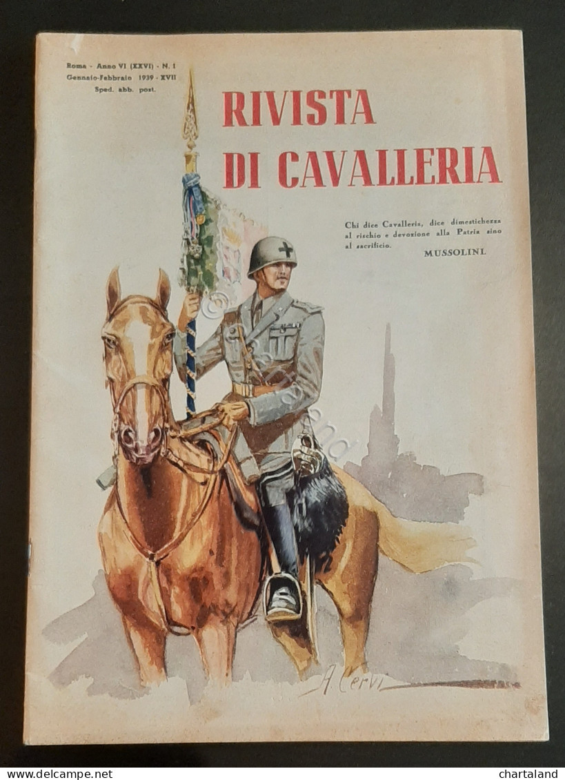 Militaria Rivista Di Cavalleria - N. 1  Gennaio - Febbraio 1939 - Documenti