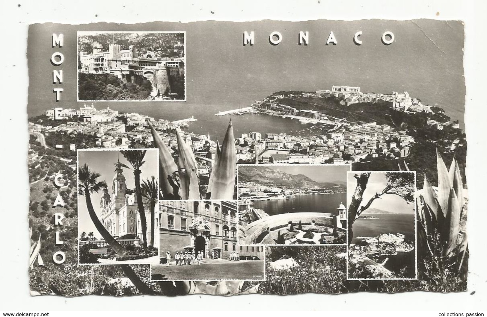 Cp, MONACO ,  Multi Vues , Voyagée - Multi-vues, Vues Panoramiques