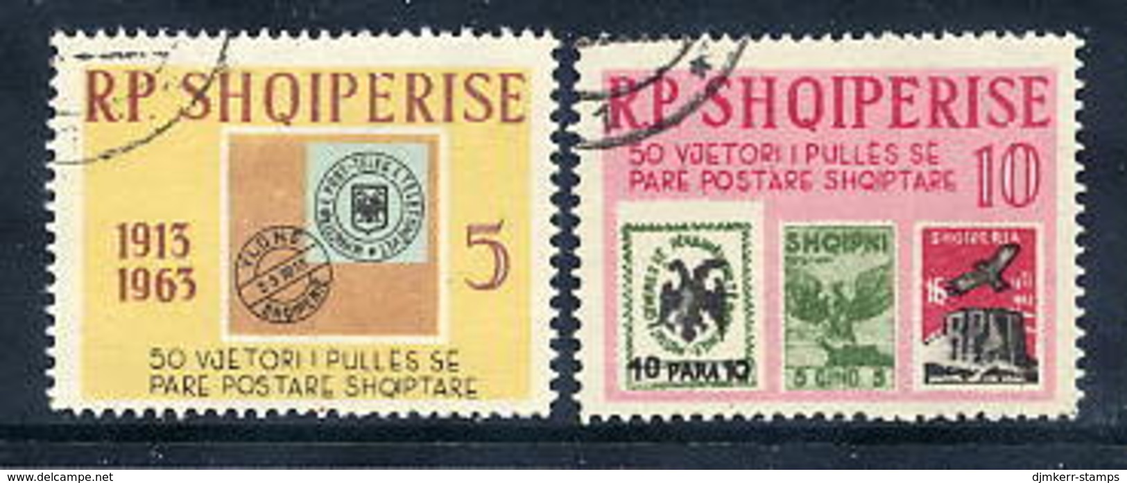 ALBANIA 1963 Stamp Anniversary Set Used.  Michel 745-46 - Albanië