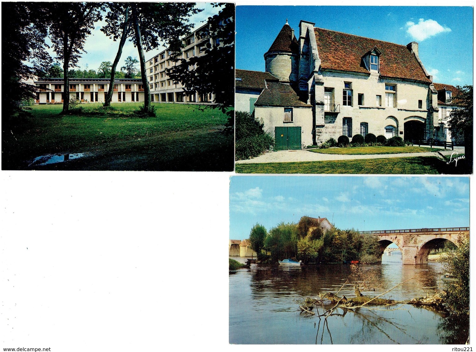 Lot 3 Cpm - POISSY - FOYER DE CHARITE De La Part-Dieu / Abbaye - Vieux Pont - Tour - Poissy