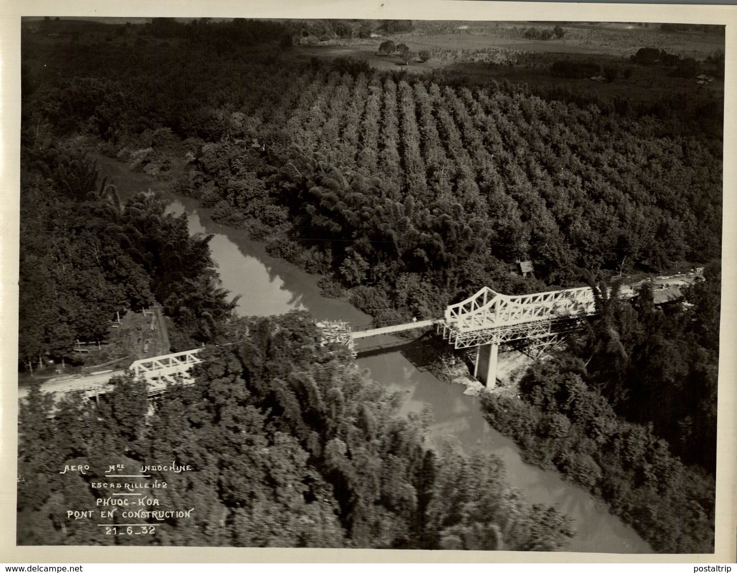 PHUOC HOA PONT 1932 INDOCHINE INDO CHINE INDO CHINA INDOCHINA 23*17CM Fonds Victor FORBIN 1864-1947 - Non Classés