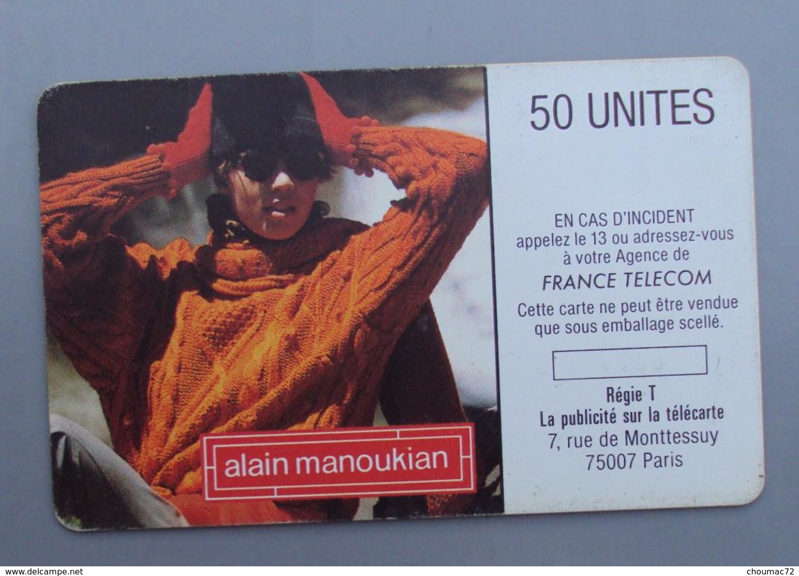 074, Télécarte Publique Alain Manoukian - 1988