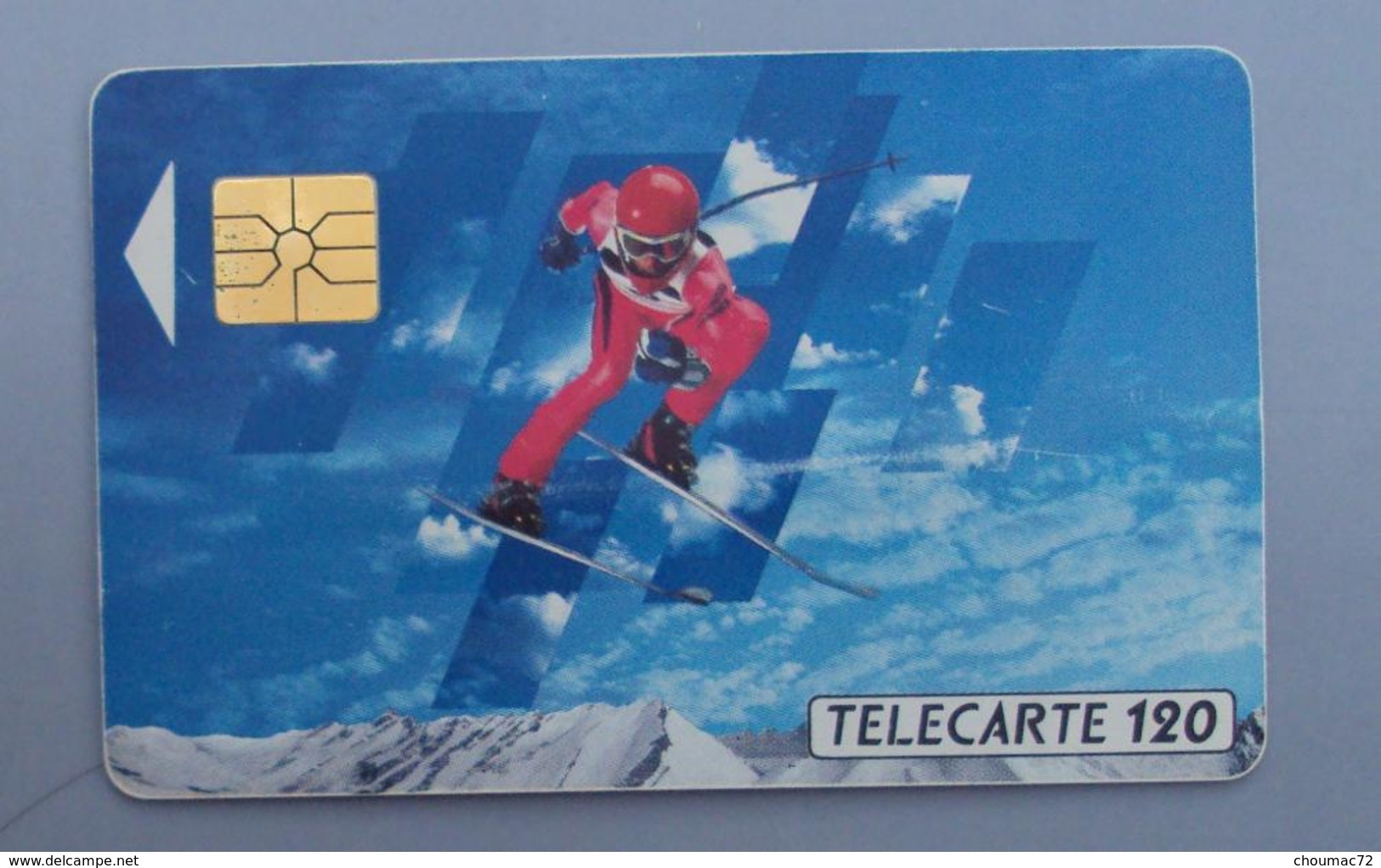 095, Télécarte Publique Skieur Albertville 92 120U - 1990