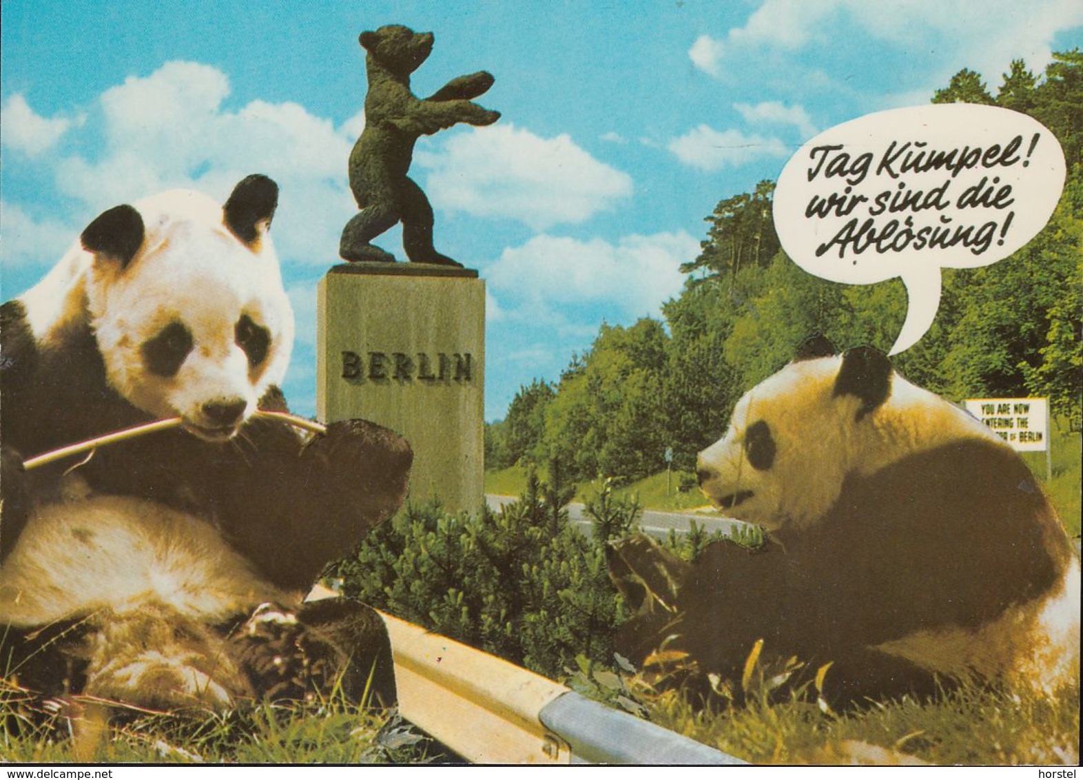 D- Berlin - Bär - Autobahn - Zehlendorfer Kleeblatt - Panda Bären - Zehlendorf