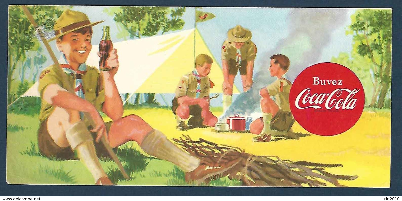 Publicité Coca-Cola Buvard - Scouts - Scoutisme