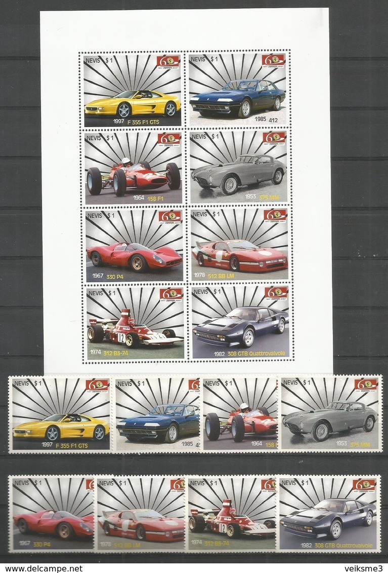 NEVIS - MNH - Transport - Cars - Ferrari - Voitures