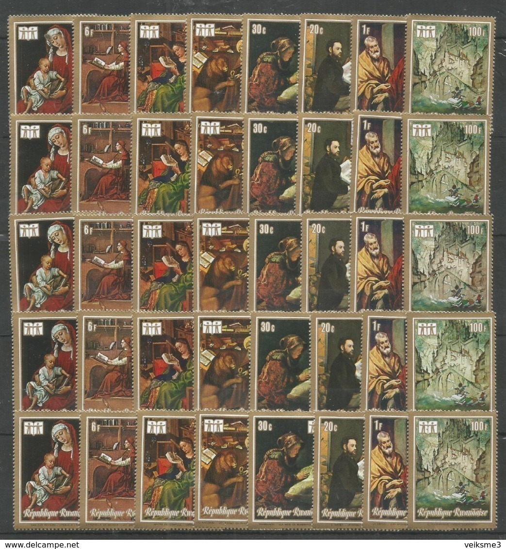 10x RWANDA - MNH - Art - Painting - Otros & Sin Clasificación